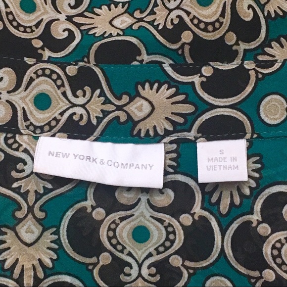 💎 NY&C Damask chiffon button down - Picture 5 of 8